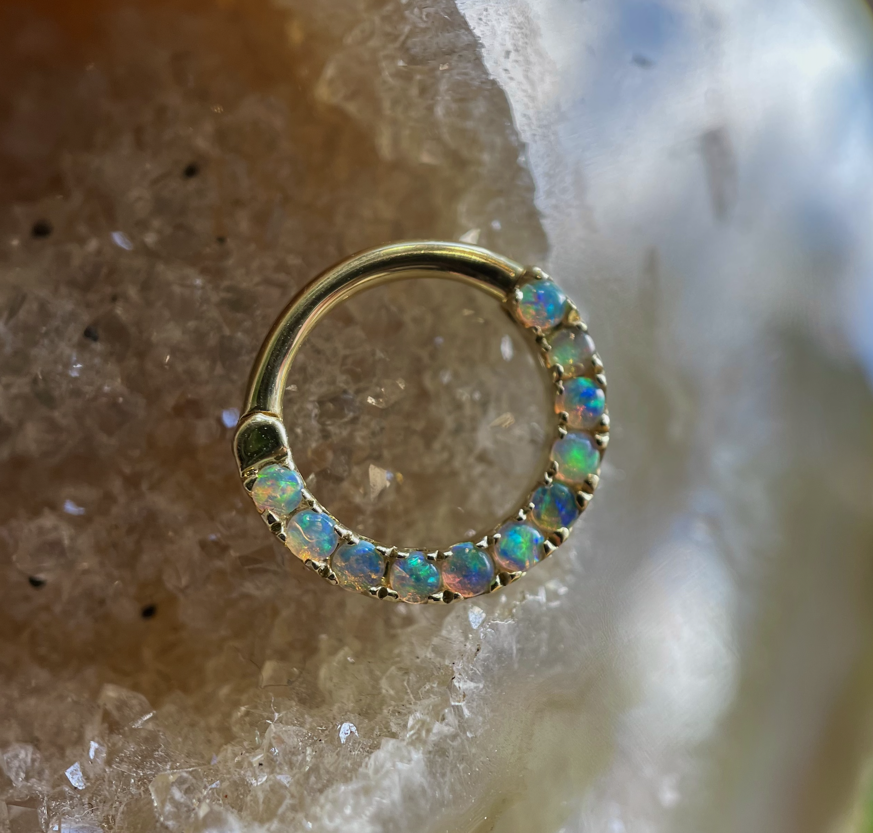 16g 5/16 "Eternity" Clicker with White Opal by Maria Tash