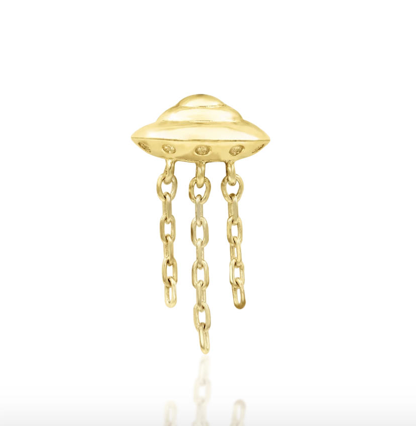 junipurr jewelry "Beam Me Up" UFO threadless end by Junipurr Jewelry