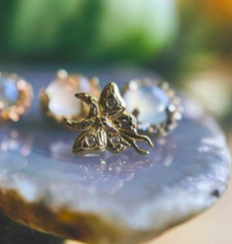 junipurr jewelry Luna Moth | CZ | Yellow Gold