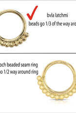 18g 1/4  Latchmi (yellow gold) (beaded) (seam ring) (#36-0059-R-1814)