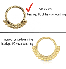 18g 1/4  Latchmi (yellow gold) (beaded) (seam ring) (#36-0059-R-1814)