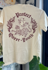 Protect Queer Youth' T-shirt ( Black/White or Cream/Red)