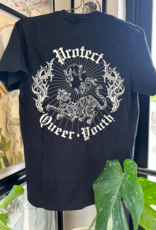 Protect Queer Youth' T-shirt ( Black/White or Cream/Red)