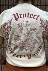Protect Queer Youth' T-shirt ( Black/White or Cream/Red)