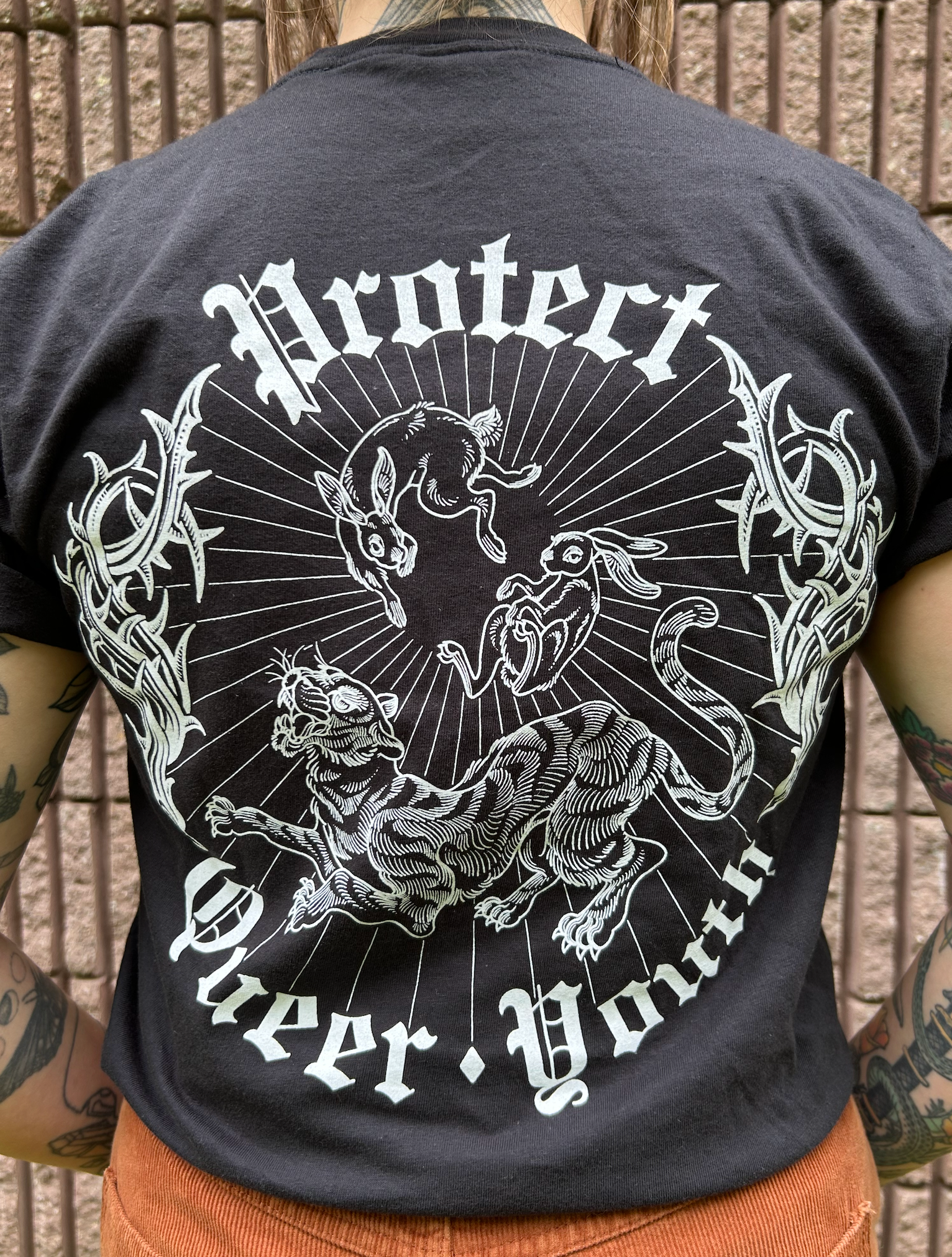 Protect Queer Youth' T-shirt ( Black/White or Cream/Red)