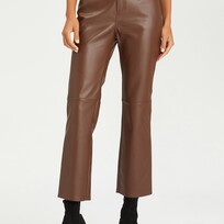 Leather Like Kick Crop Mahogany