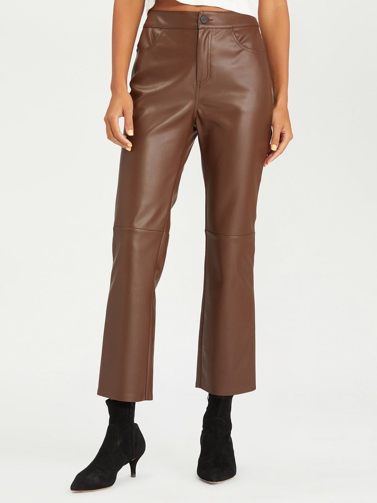 Leather Like Kick Crop Mahogany