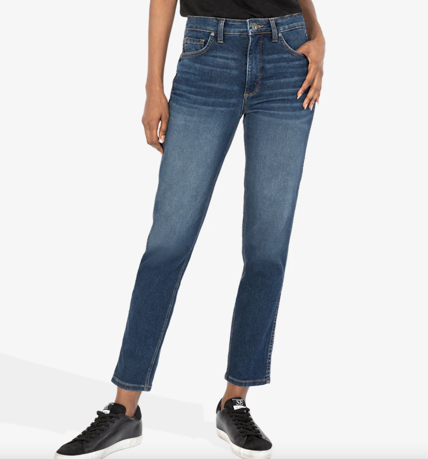 KUT from the Kloth Naomi High Waist Ankle Slim Jeans