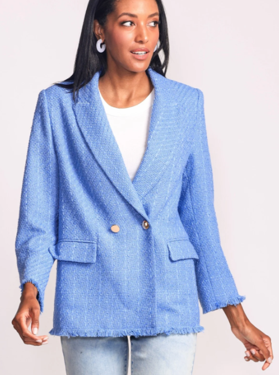 Women's Modern Fit Knit Drape Front Jacket