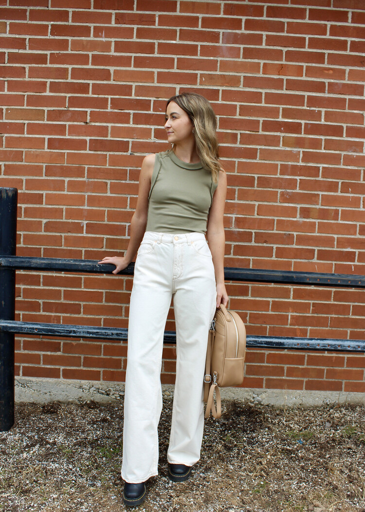 Free People Tinsley Baggy  ECRU