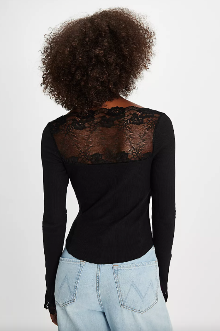 Free People Cuff It LS BLK