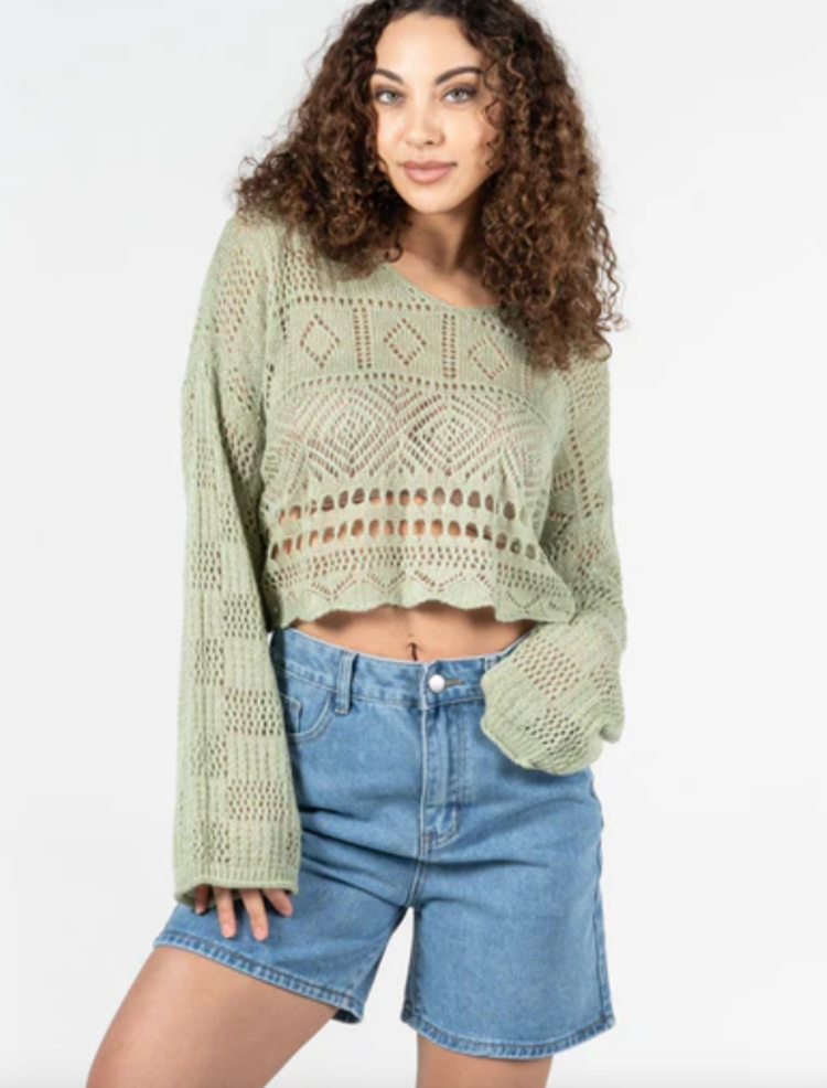 C'est Moi Knit Crochet Top