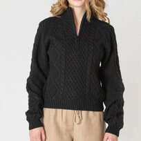 Room 34 Black 1/4 Zip Sweater