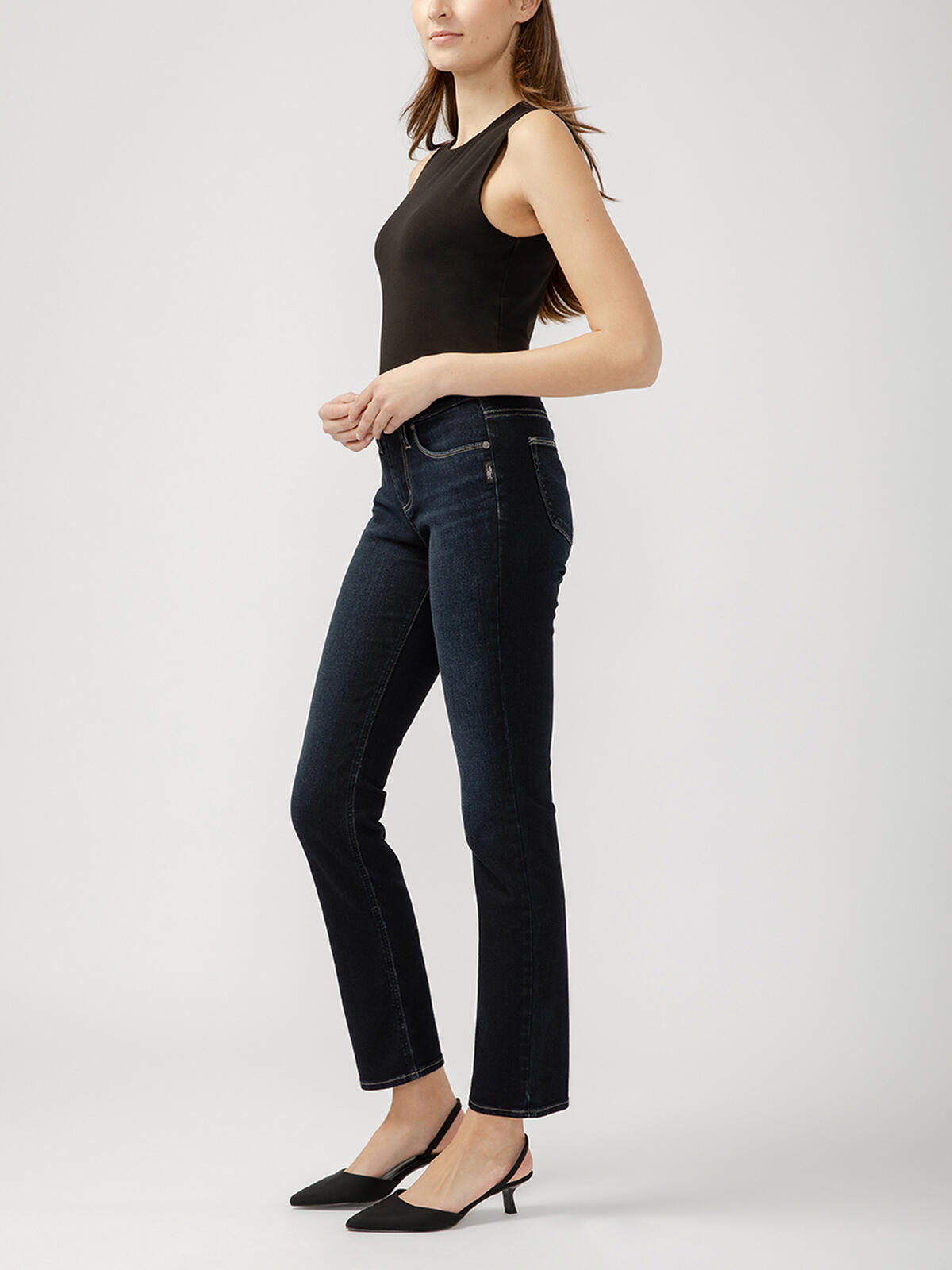 【ミルク】1tuck straight pants lapiis Tencel Mid-Rise Straight Leg Pants – Suzy Shier