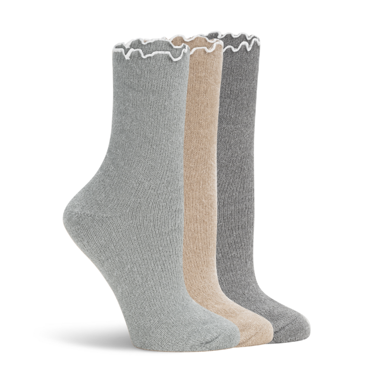 3PK Snow Angel Socks