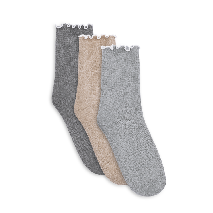 3PK Snow Angel Socks