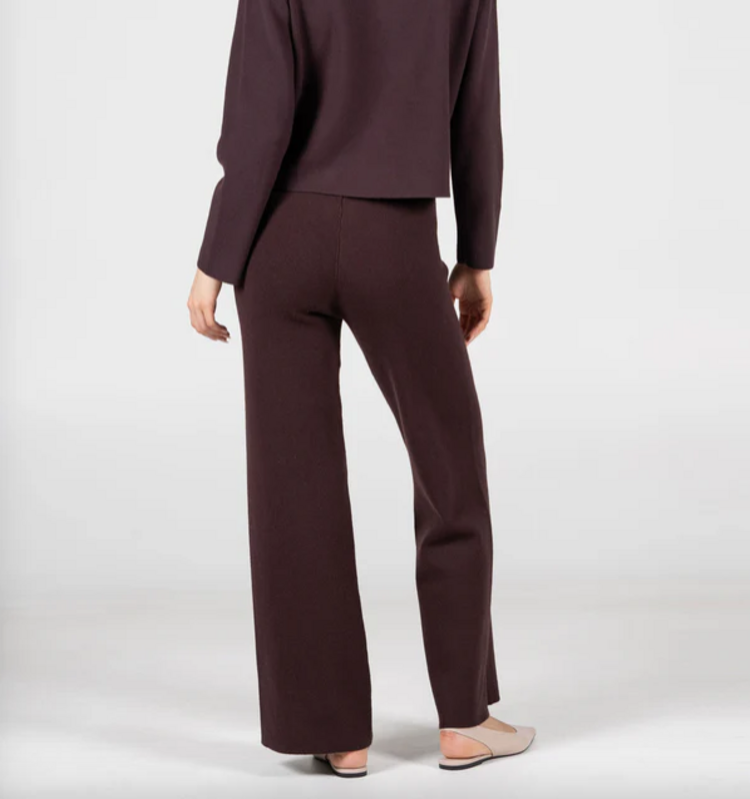 C'est Moi Brown Wide Knit Pant