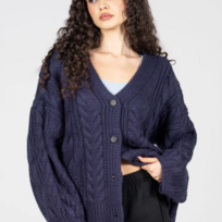C'est Moi Navy Knit Cardi