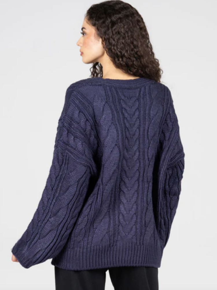 C'est Moi Navy Knit Cardi