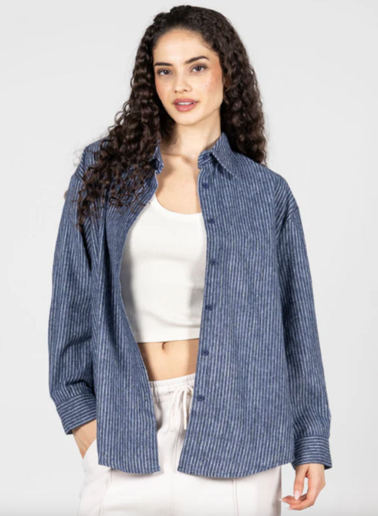 C'est Moi Relaxed Stripe Shirt