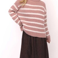 Sadie & Sage Aki Turtleneck Stripe Sweater