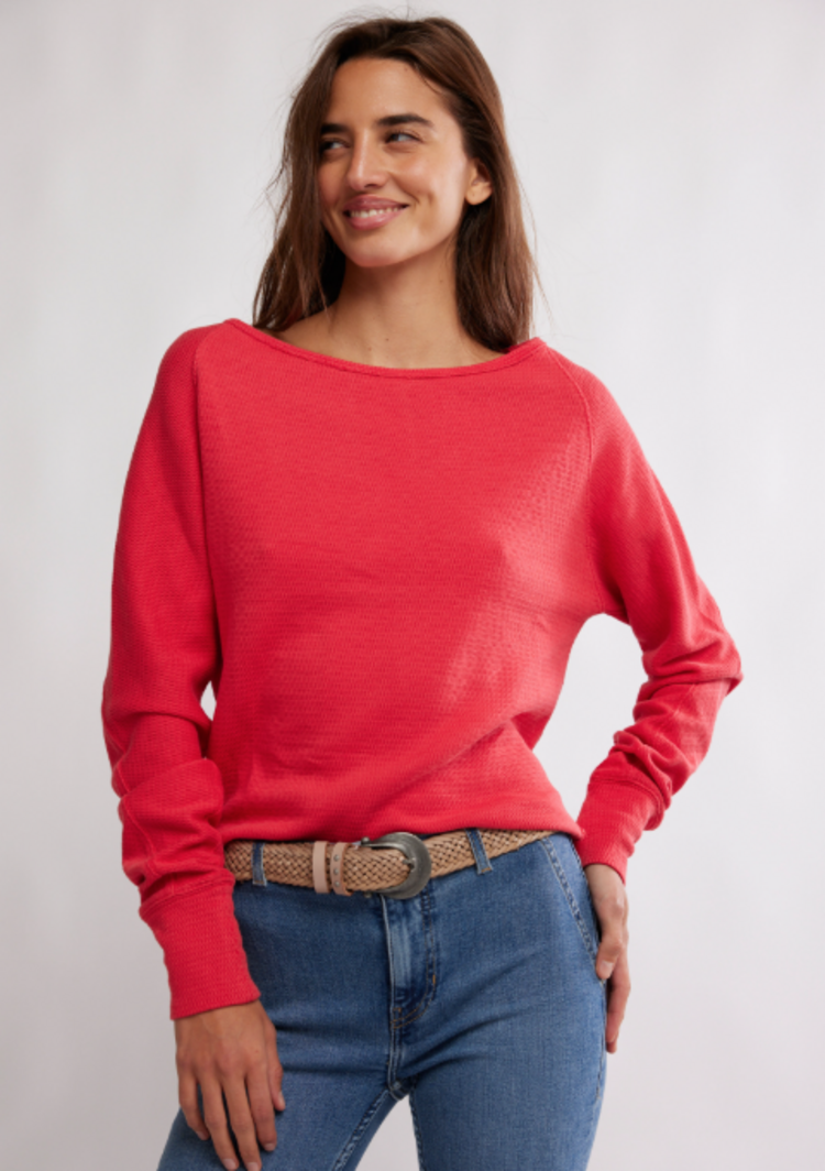 Free People Jess Longsleeve Red