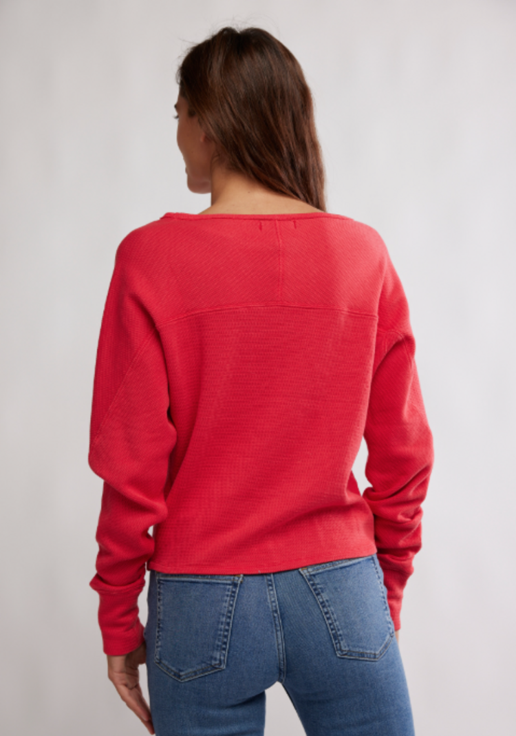 Free People Jess Longsleeve Red