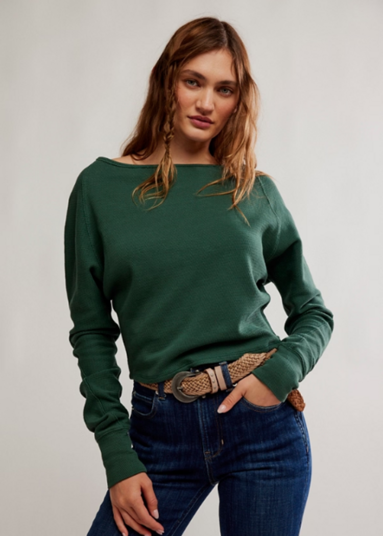 Free People Jess Longsleeve Seamoss
