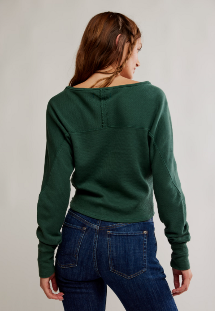 Free People Jess Longsleeve Seamoss
