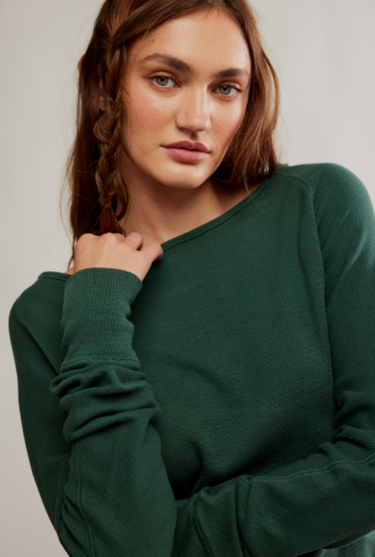 Free People Jess Longsleeve Seamoss