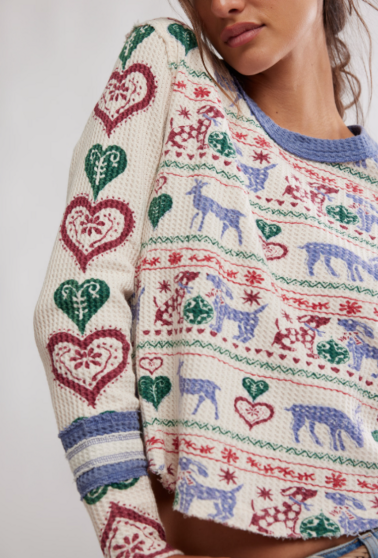 Free People Blissful Tee Snowdrop