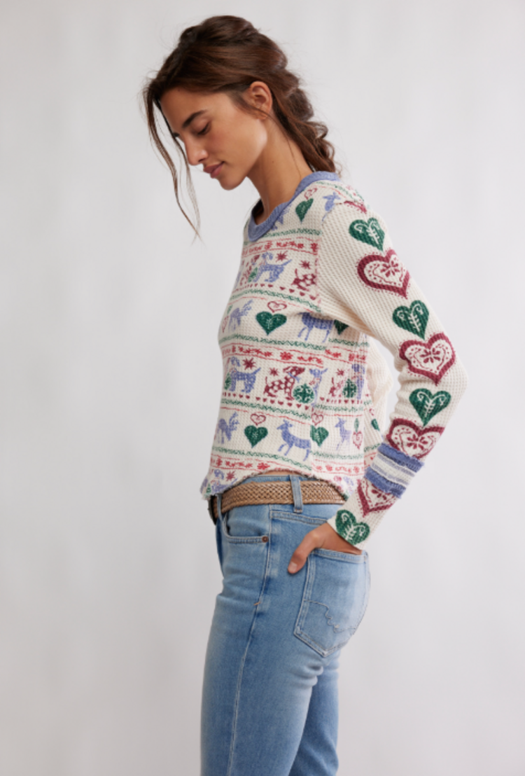 Free People Blissful Tee Snowdrop