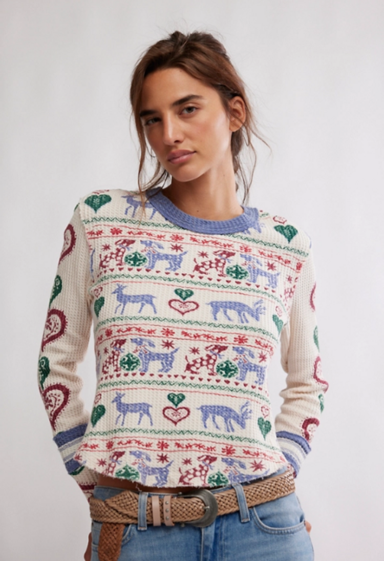 Free People Blissful Tee Snowdrop