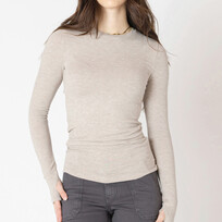 Dex Taupe Crew Longsleeve