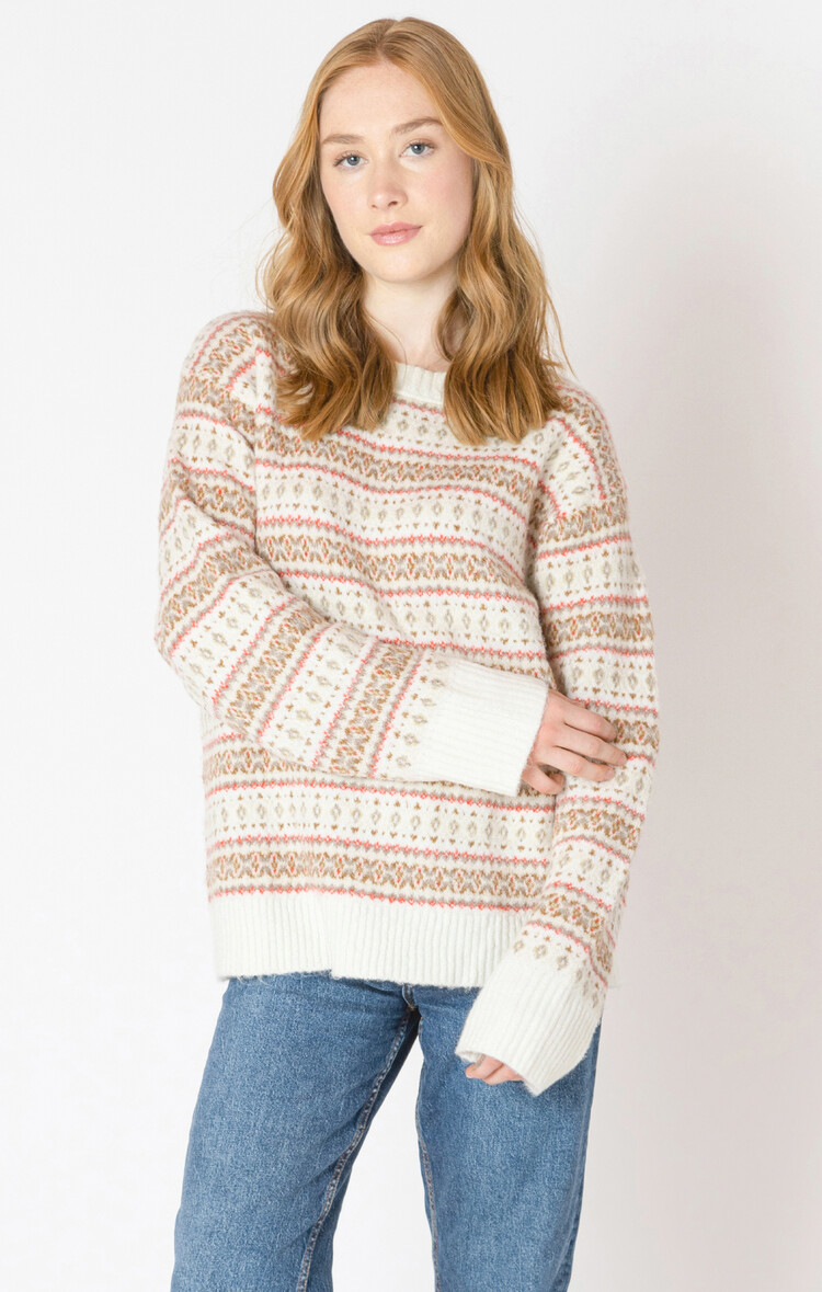 Dex Red Fairisle Sweater