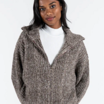 C'est Moi Zip Front Cardigan