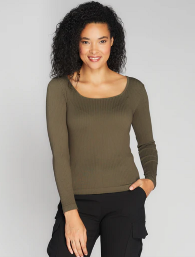 C'est Moi One Size  Seamless Rib OLIVE