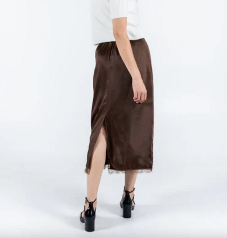 C'est Moi Satin Lace Skirt