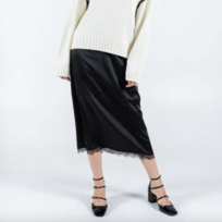 C'est Moi Satin Lace Skirt