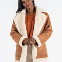 C'est Moi Camel Shearling Coat
