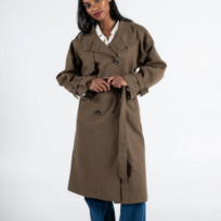 C'est Moi Olive Trench Coat