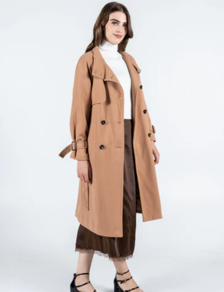 C'est Moi Camel Trench Coat
