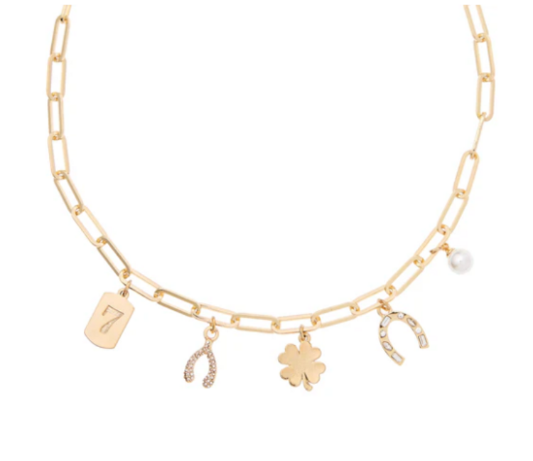 Foxy Lucky Charm Necklace Gold