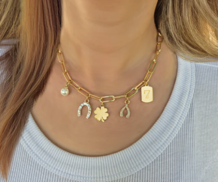 Foxy Lucky Charm Necklace Gold