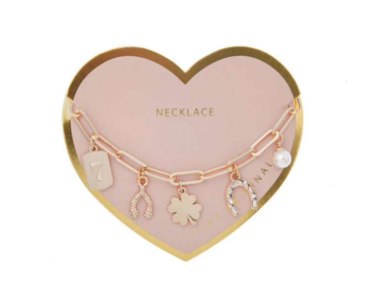 Foxy Lucky Charm Necklace Gold