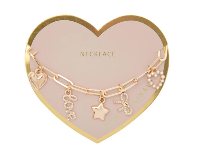 Foxy Bella Charm Necklace Gold