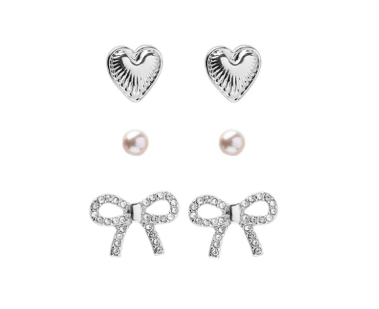 Foxy Bella Stud Set Silver