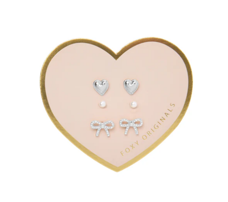 Foxy Bella Stud Set Silver