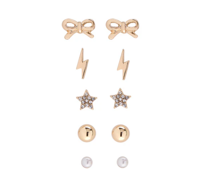 Foxy Week Earring Set Gold