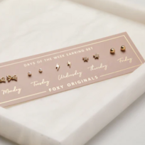 Foxy Week Earring Set Gold